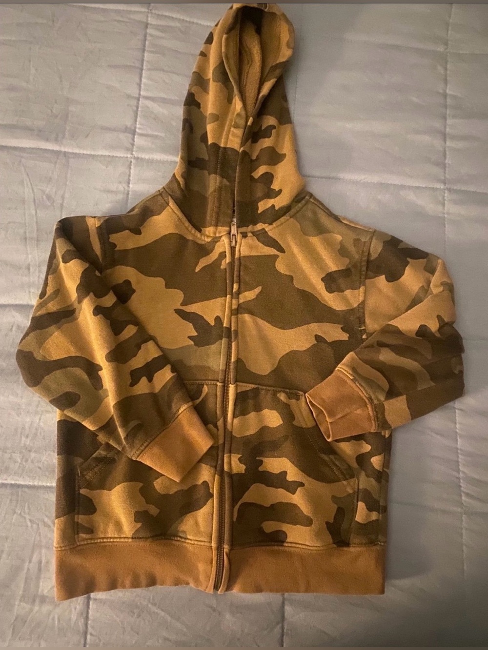 Joe Boxer Kids Camo Zip Hoodie - Brown & Olive 4/5